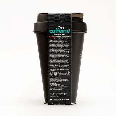 mCaffeine Exfoliating Espresso Coffee Body Wash with Natural AHA | Tan Removal Body Wash for Soft & Smooth Skin | Energizing mCaffeine shower gel for Men & Women | Shower gel | 300ml in Coffee Cup